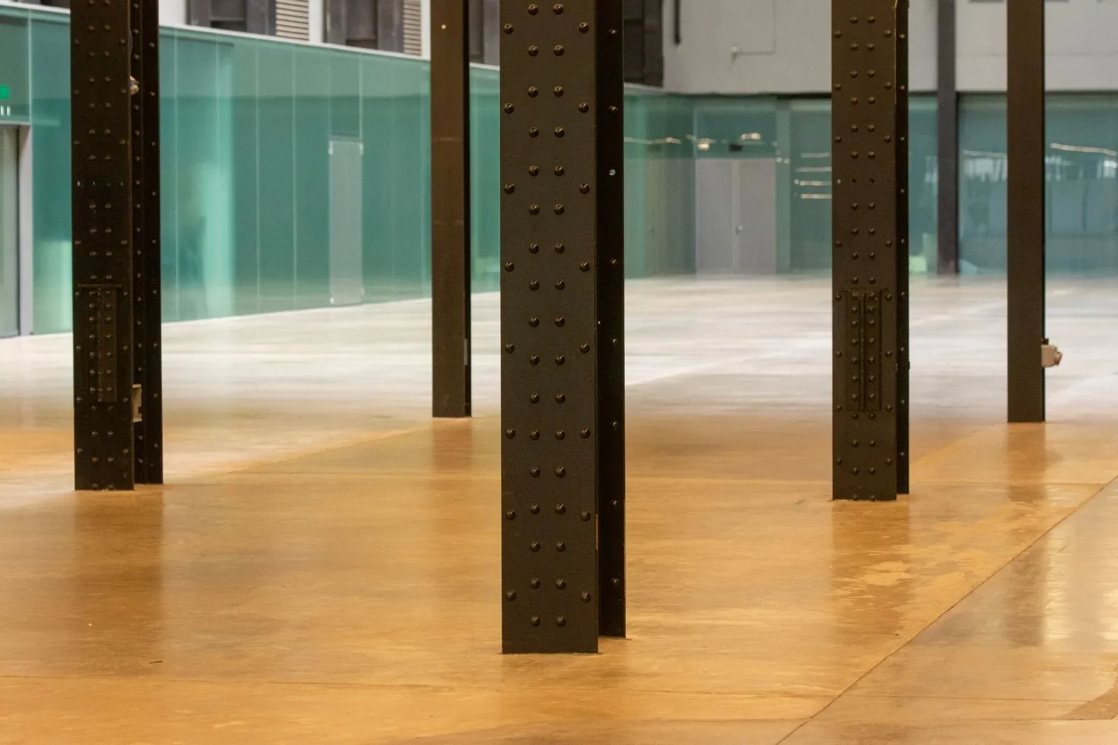 a coated industrial concrete floor